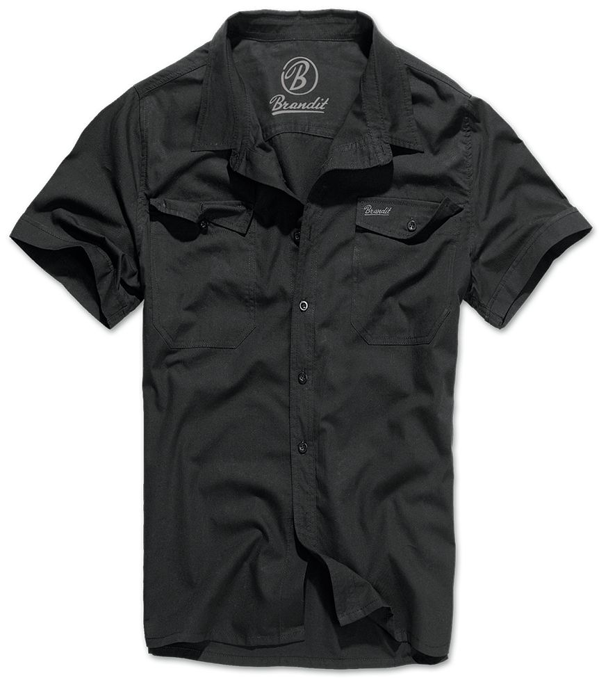 Košile pánská Brandit Roadstar 1/2 - černá, M