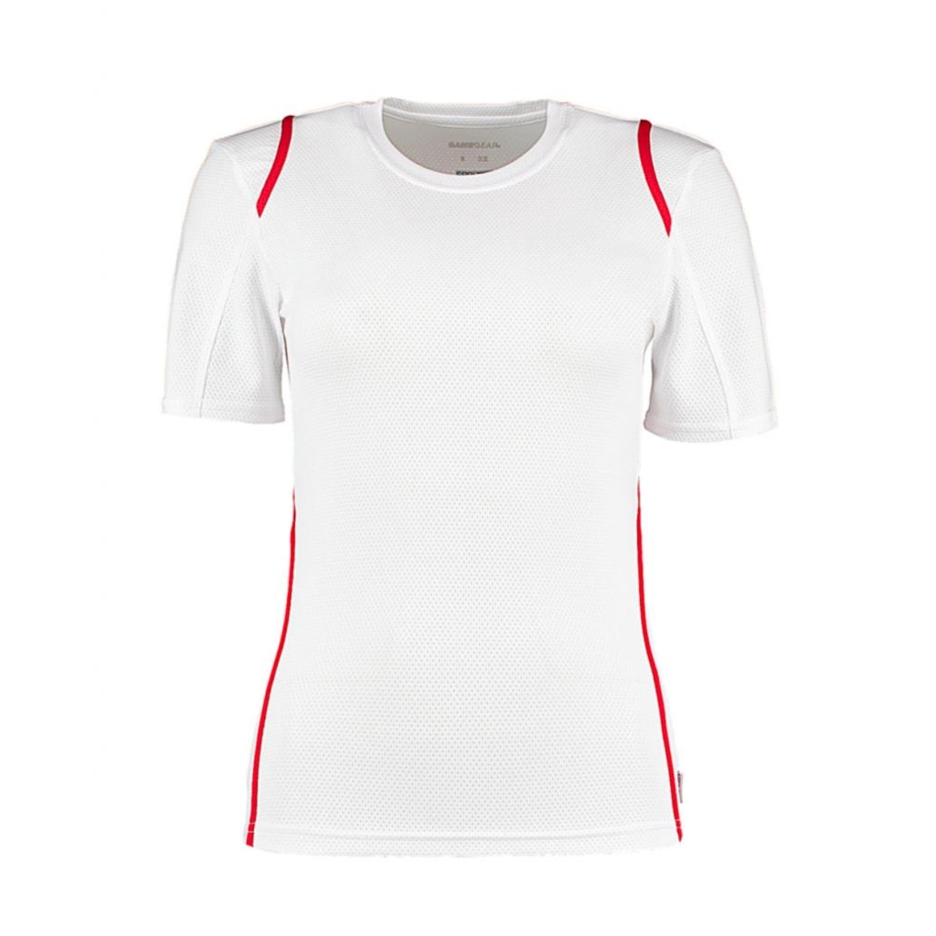 Tričko dámské Gamegear Cooltex - bílé-červené, L