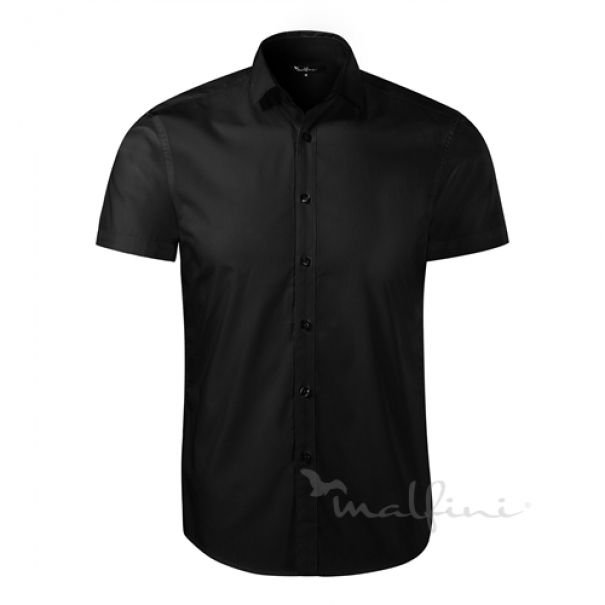Košile s krátkým rukávem Malfini Flash - černá, XXL