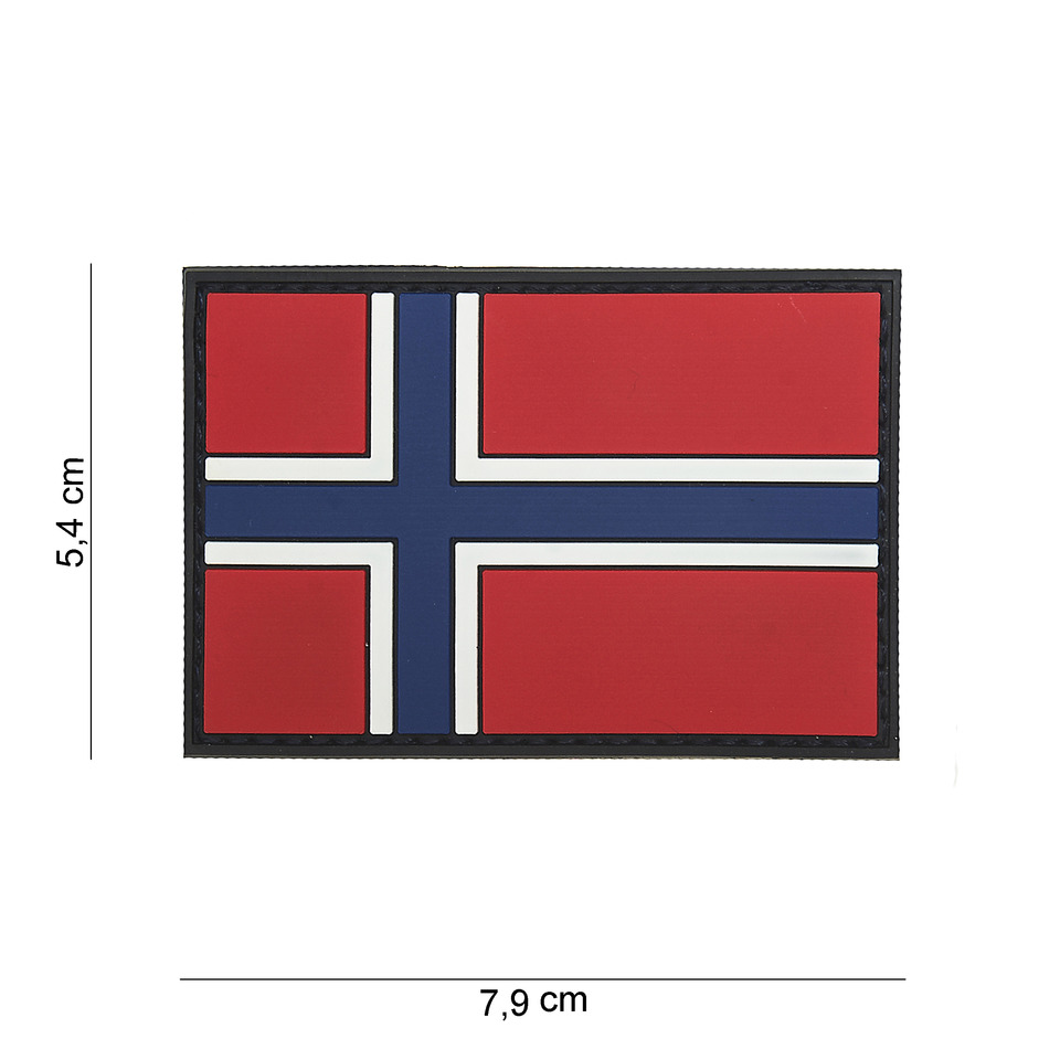 Gumová nášivka 101 Inc vlajka Norsko - barevná