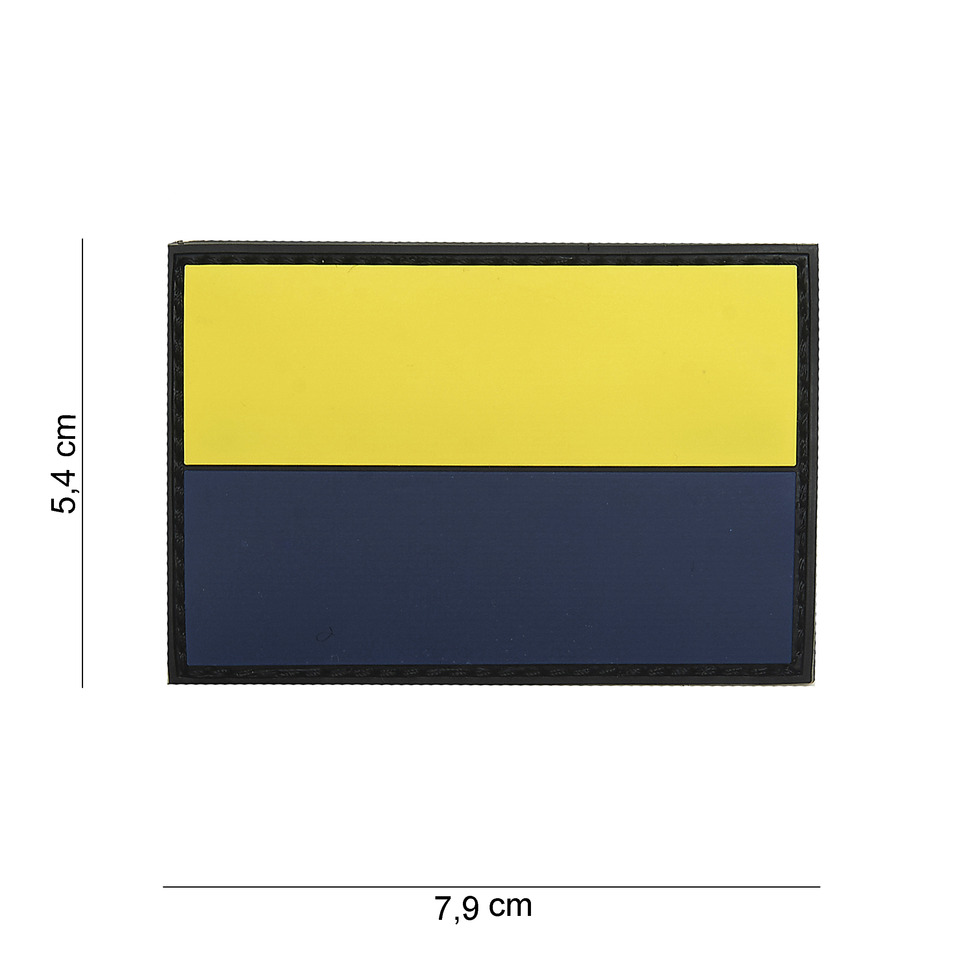 Gumová nášivka 101 Inc vlajka Ukrajina - barevná