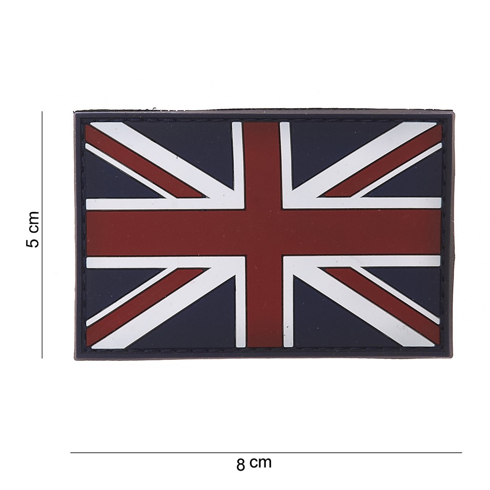 Gumová nášivka 101 Inc vlajka Velká Británie - barevná