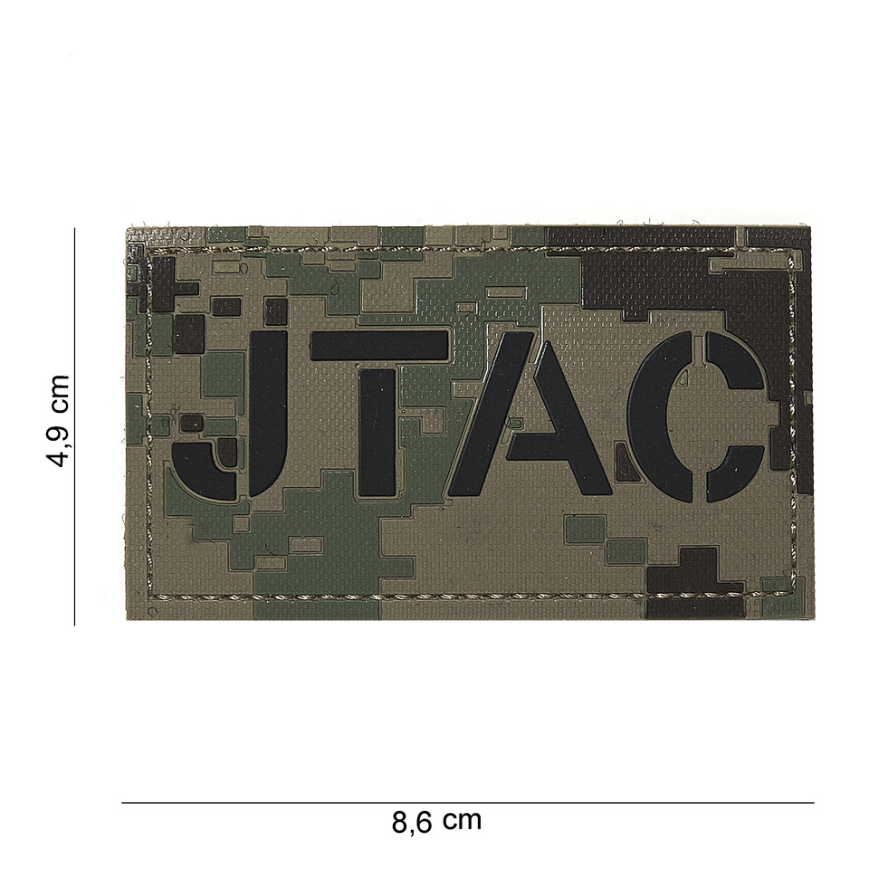 Gumová nášivka 101 Inc nápis JTAC - digital woodland