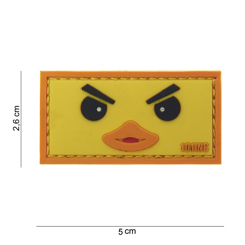 Gumová nášivka 101 Inc Duckface - žlutá