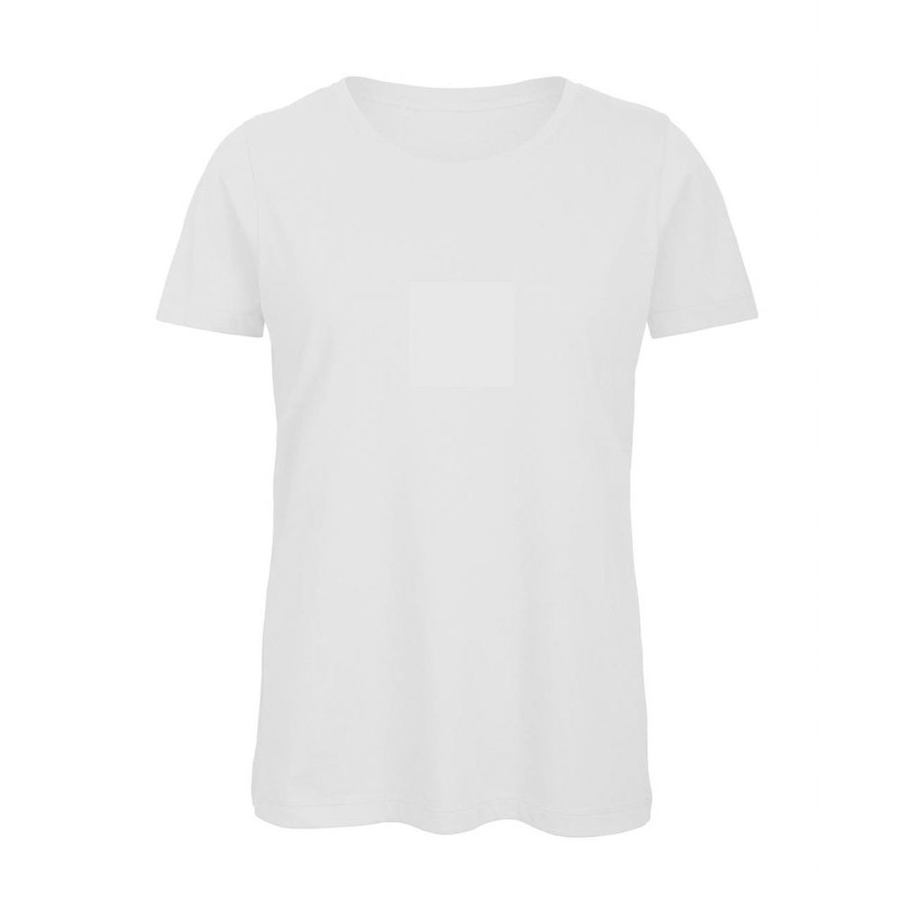 Tričko dámské B&C Jersey - bílé, XXL