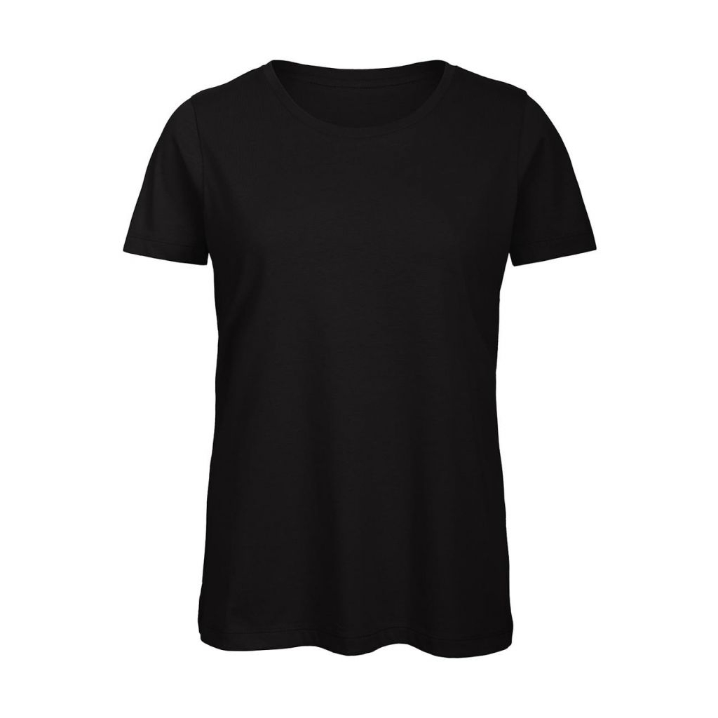 Tričko dámské B&C Jersey - černé, XXL