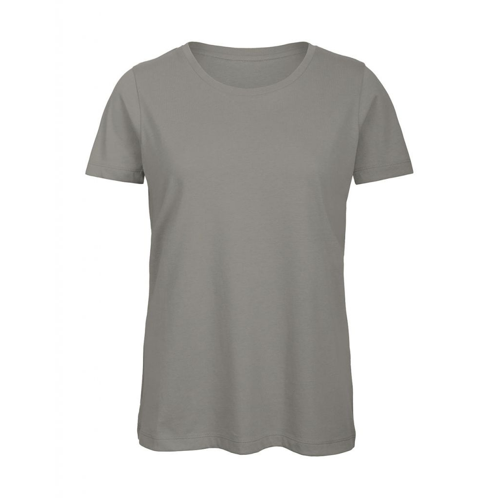 Tričko dámské B&C Jersey - světle šedé, XL