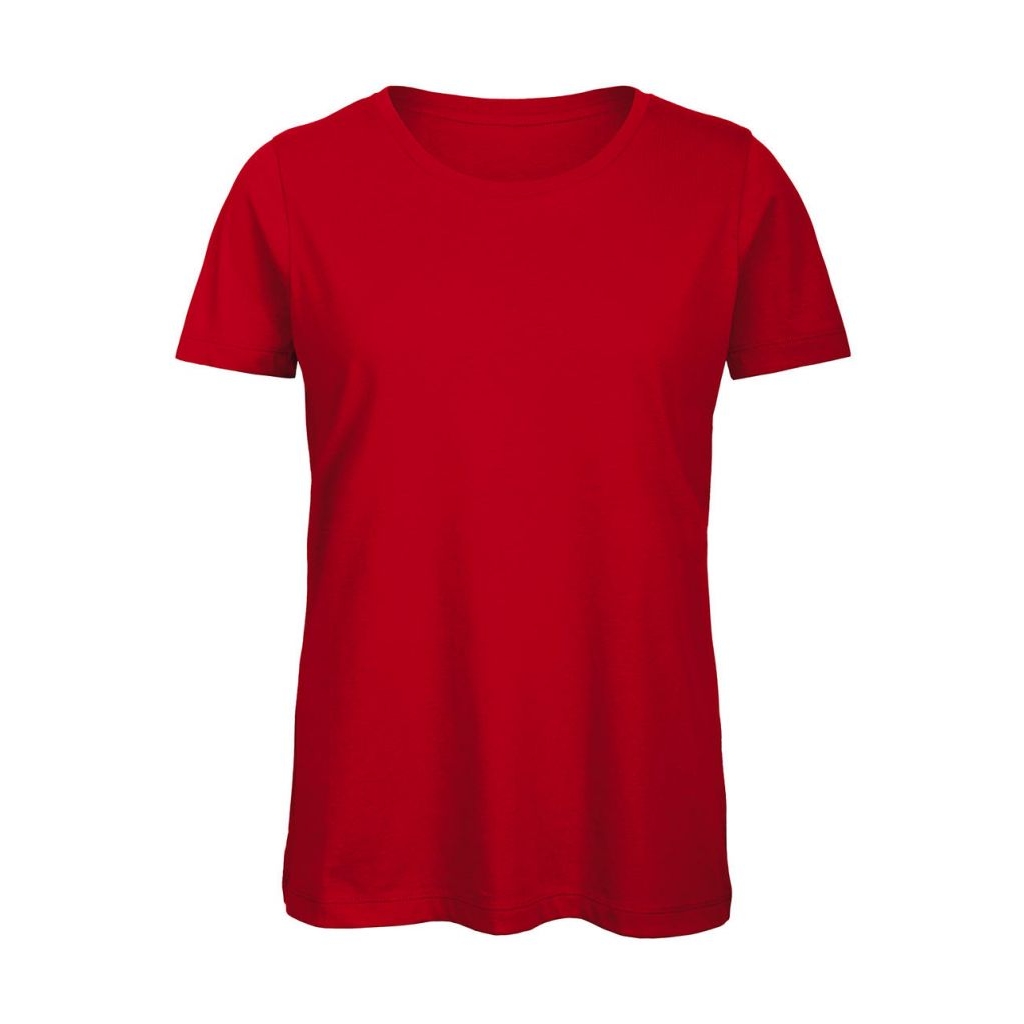 Tričko dámské B&C Jersey - červené, L