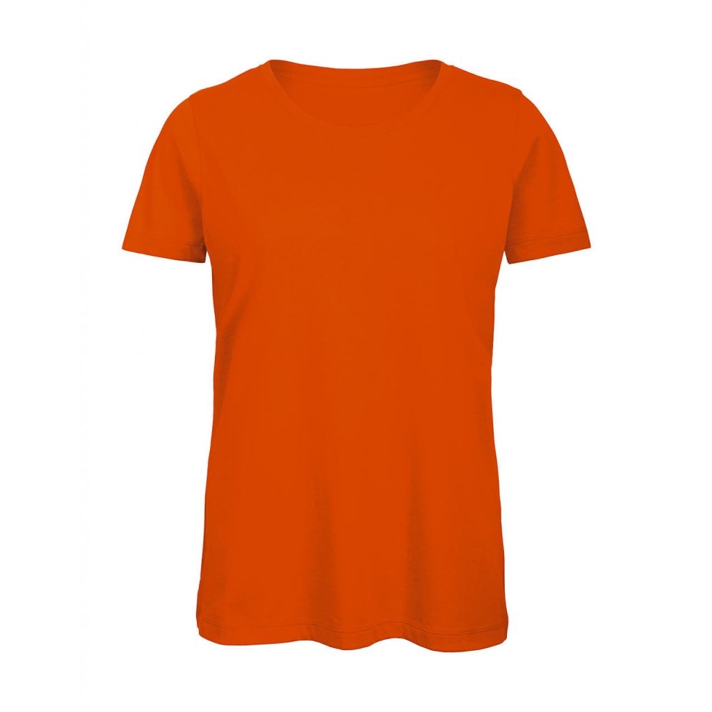 Tričko dámské B&C Jersey - oranžové, M