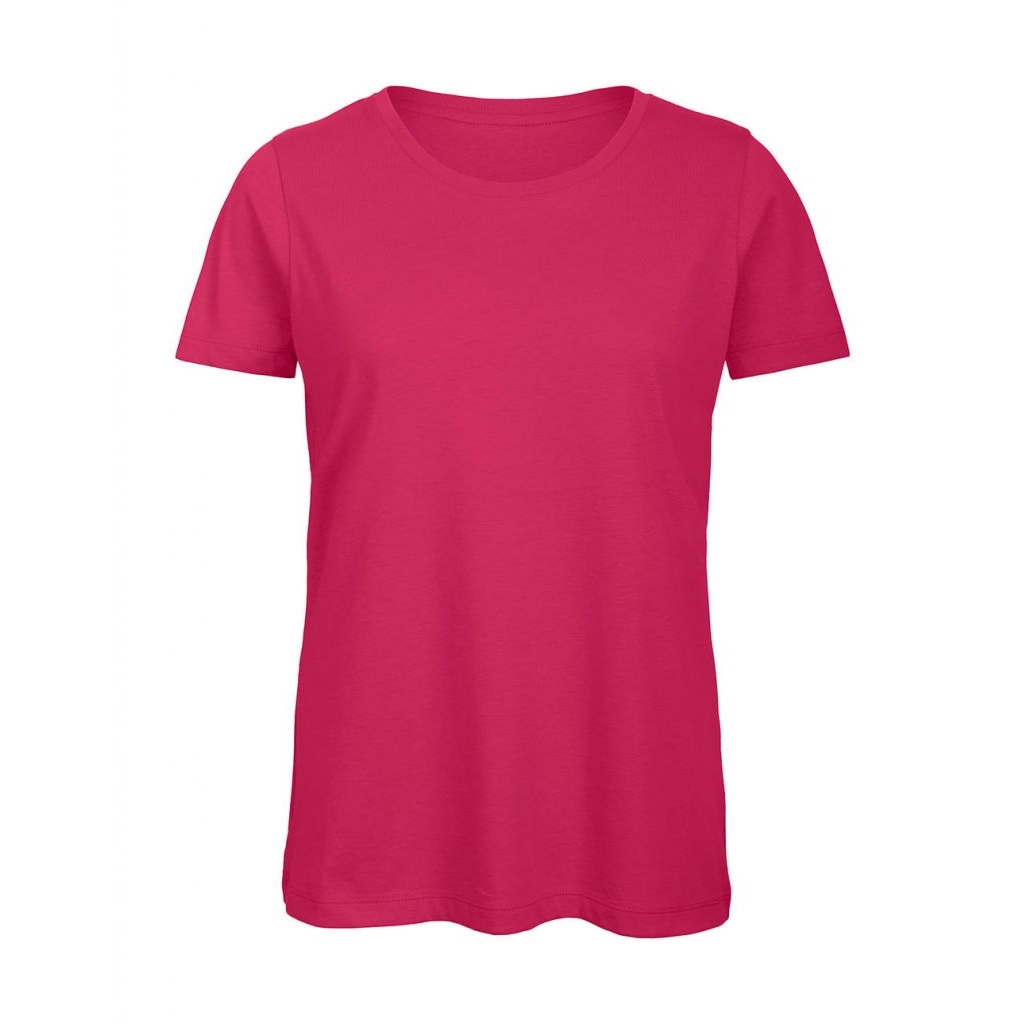 Tričko dámské B&C Jersey - růžové, XL