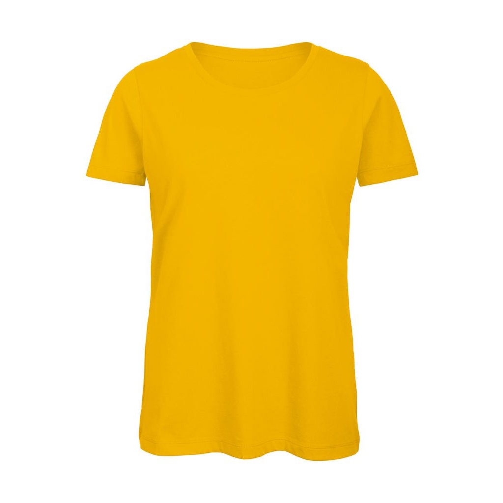 Tričko dámské B&C Jersey - žluté, M