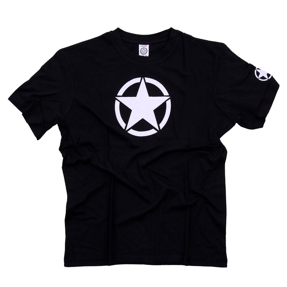 Tričko Fostex White Star - černé, XL