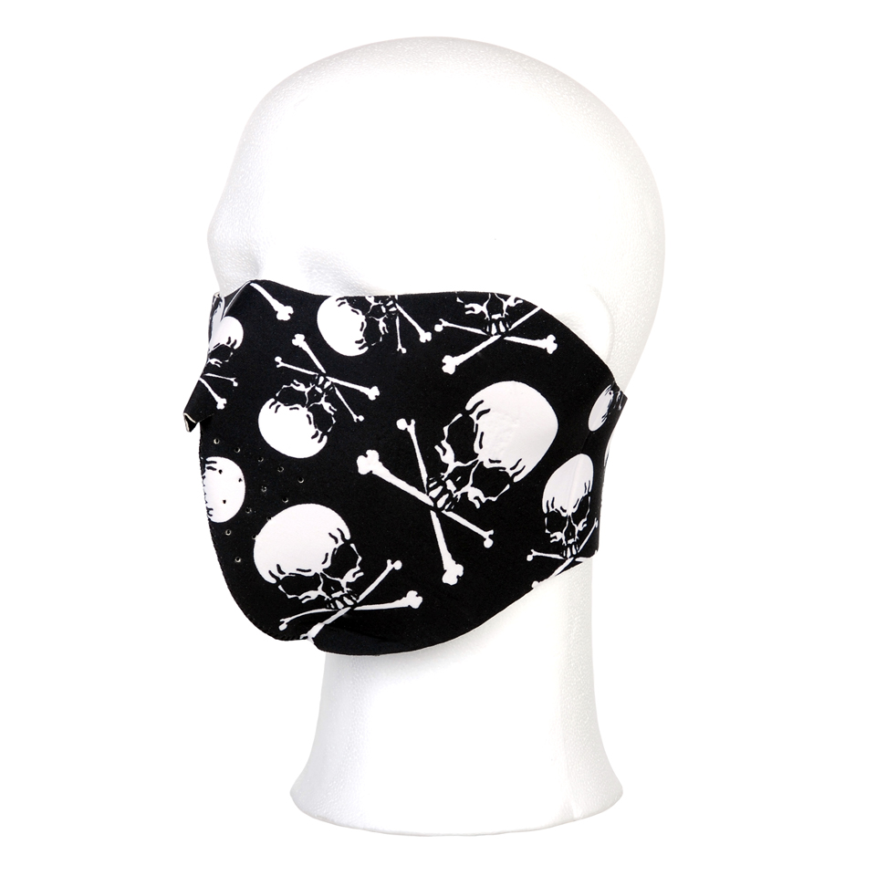 Maska Fostex Half Skull and Bones - černá