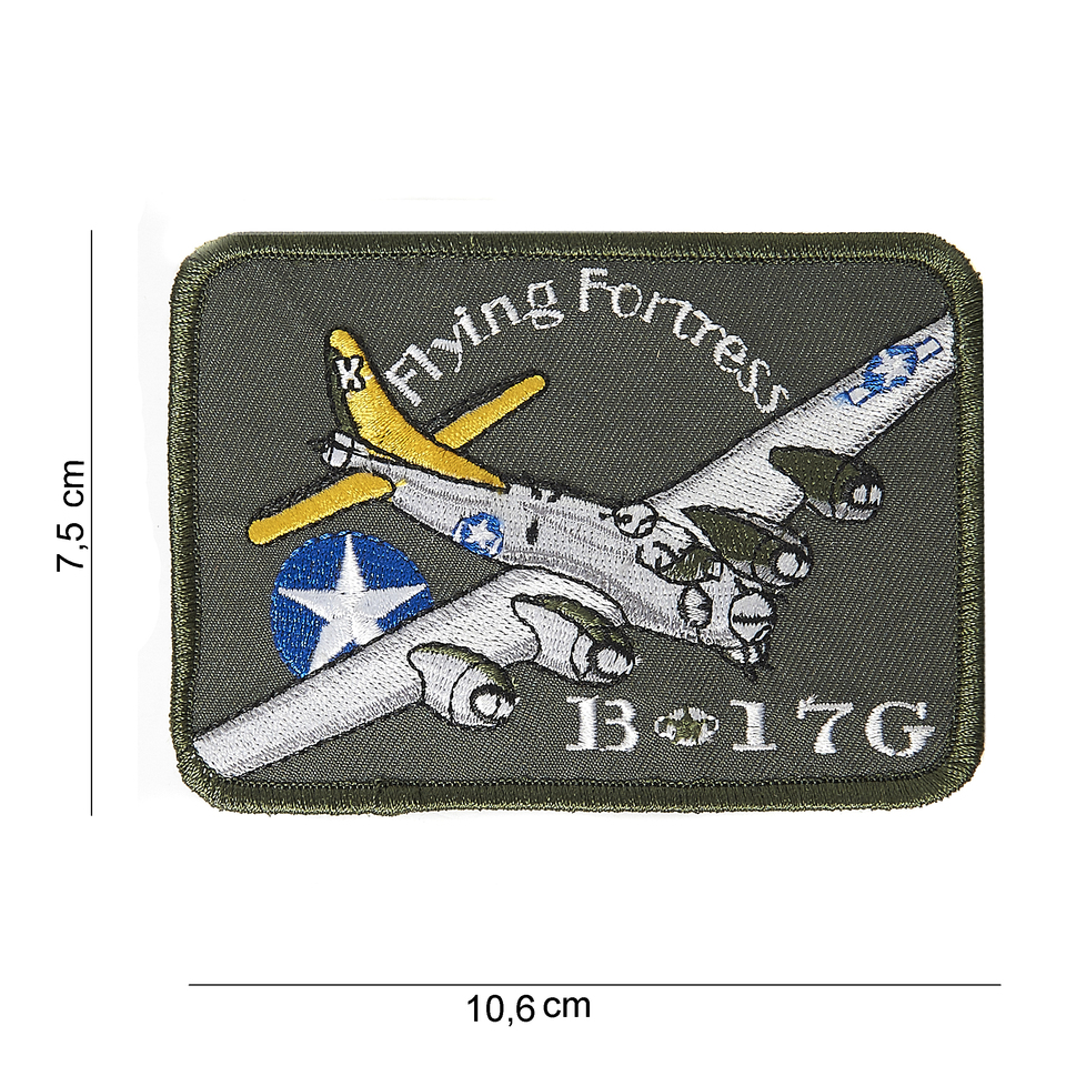 Nášivka textilní 101 Inc Flying Fortress B17G - olivová