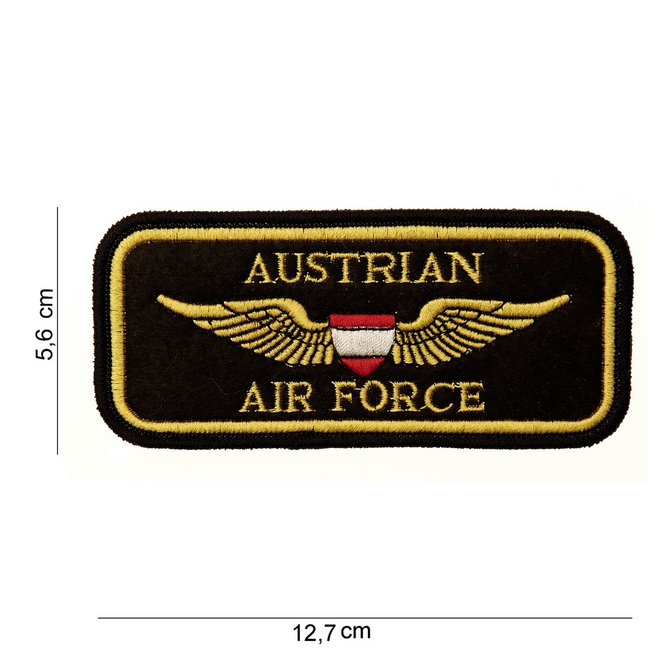 Nášivka textilní 101 Inc Austrian Airforce - černá-žlutá