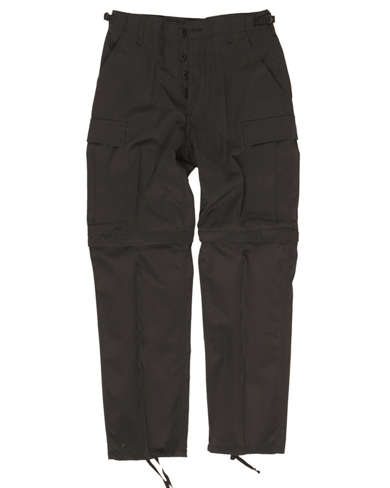 Kalhoty Mil-Tec BDU Zip-Off - černé, S