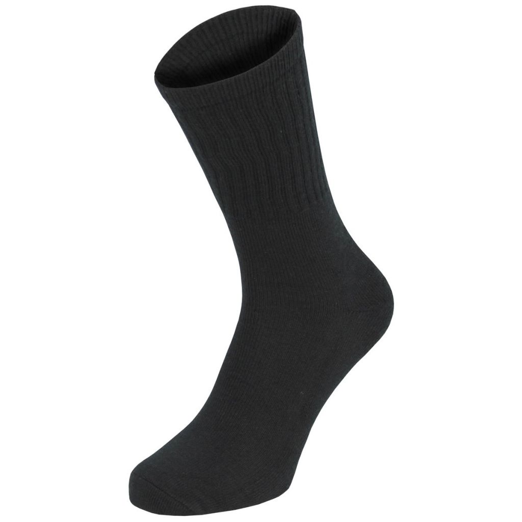 Ponožky MFH Army delší 3 páry - černé, 39-42