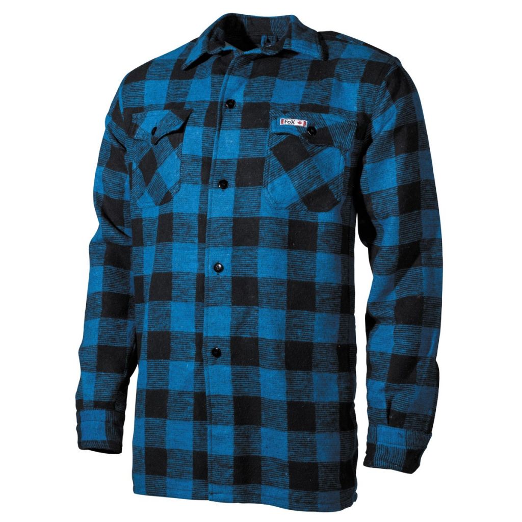 Košile kostkovaná dřevorubecká Fox Lumberjack - modrá, L