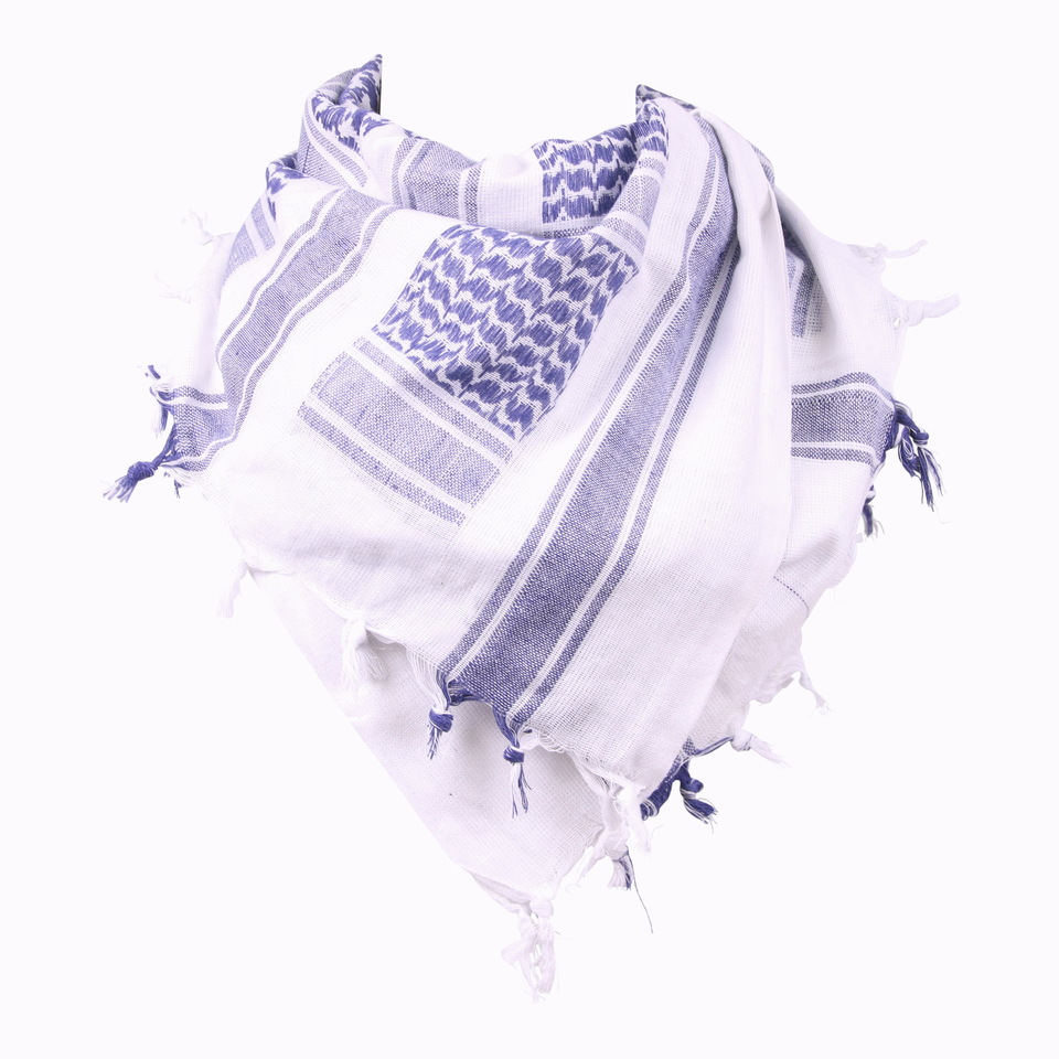 Šátek Fosco Scarf - bílý-modrý
