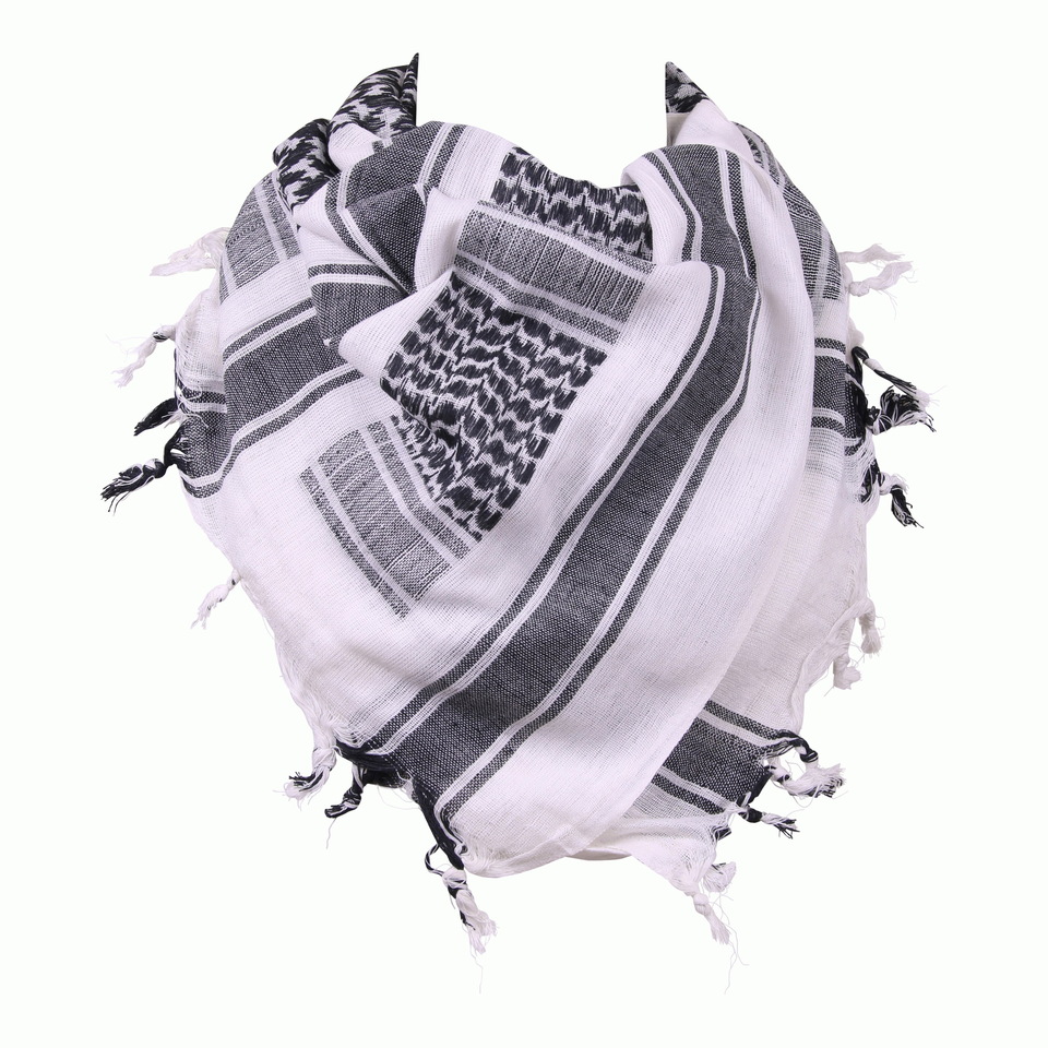 Šátek Fosco Scarf - bílý-černý