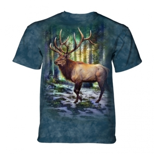 Tričko unisex The Mountain Sunlit Elk Animal - modré, 3XL