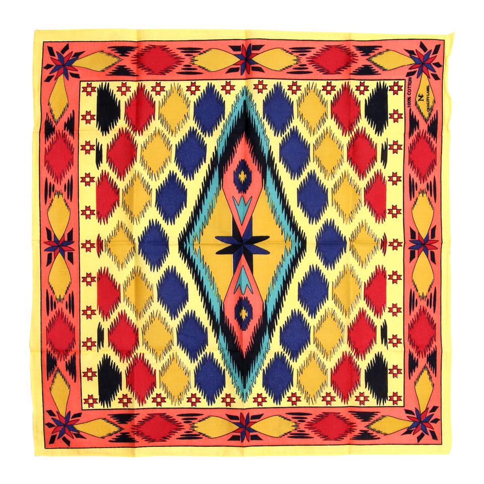 Šátek bandana Fosco Indian Blanket - žlutý