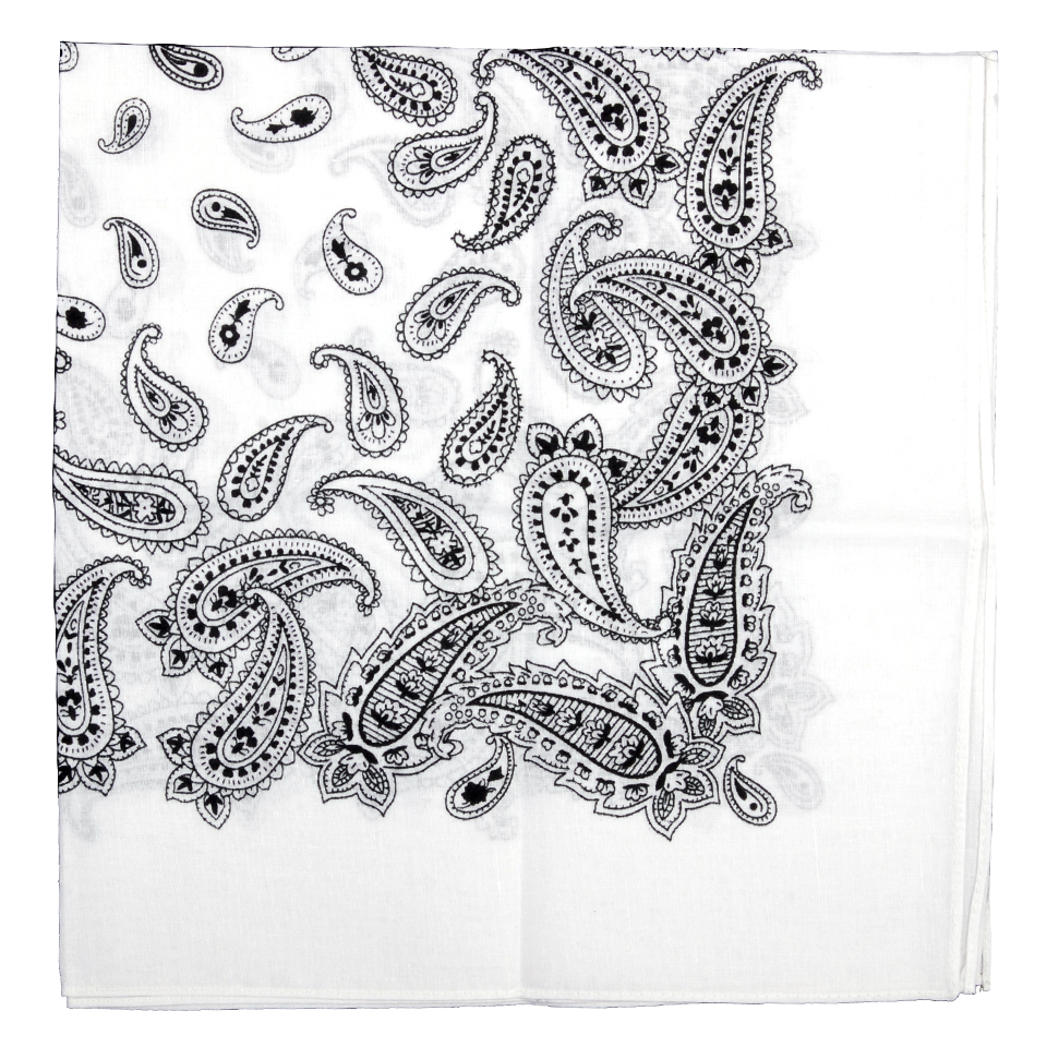 Šátek bandana Fosco Pattern - bílý