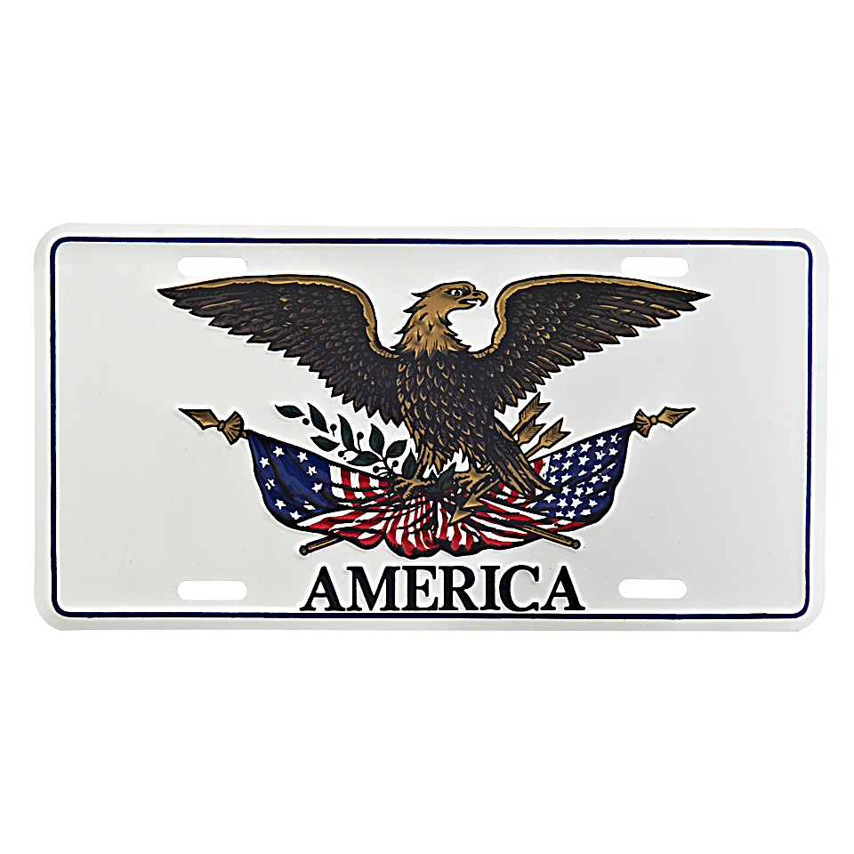 Cedule plechová Licence Eagle America