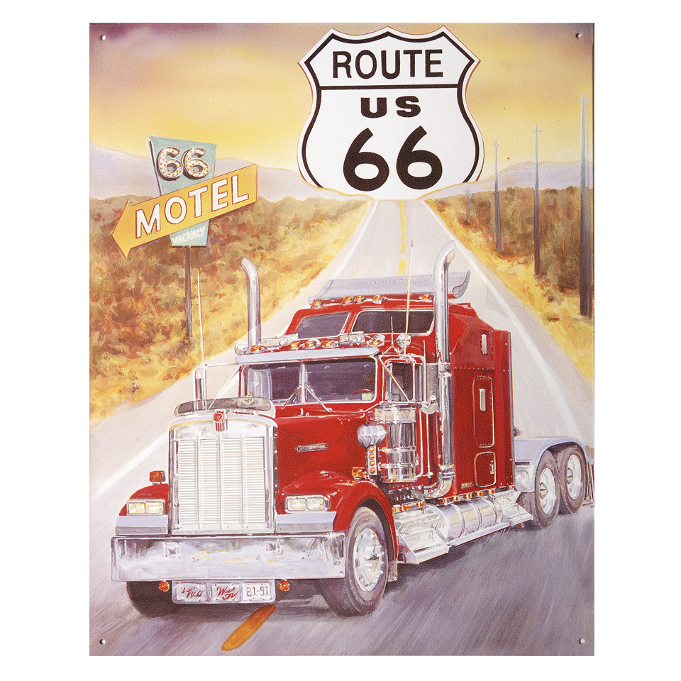Cedule plechová Retro Route 66 Truck