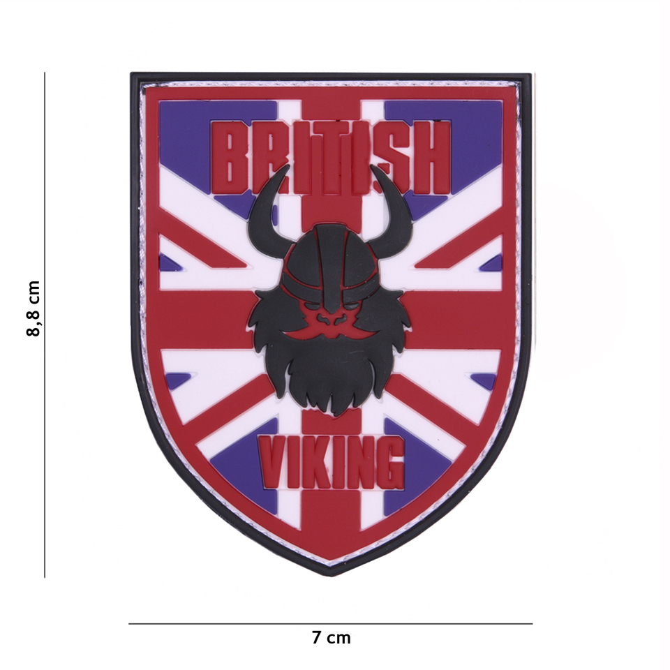 Gumová nášivka 101 Inc Viking vlajka Velká Británie - barevná