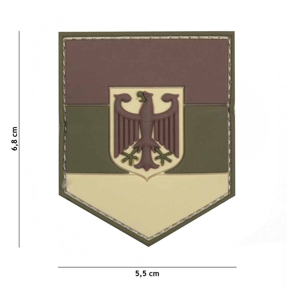 Gumová nášivka 101 Inc znak German Shield - multicam