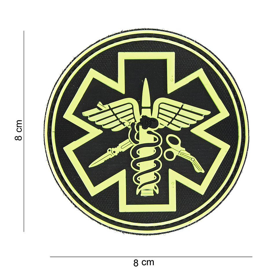 Gumová nášivka 101 Inc znak Para Medic - žlutá