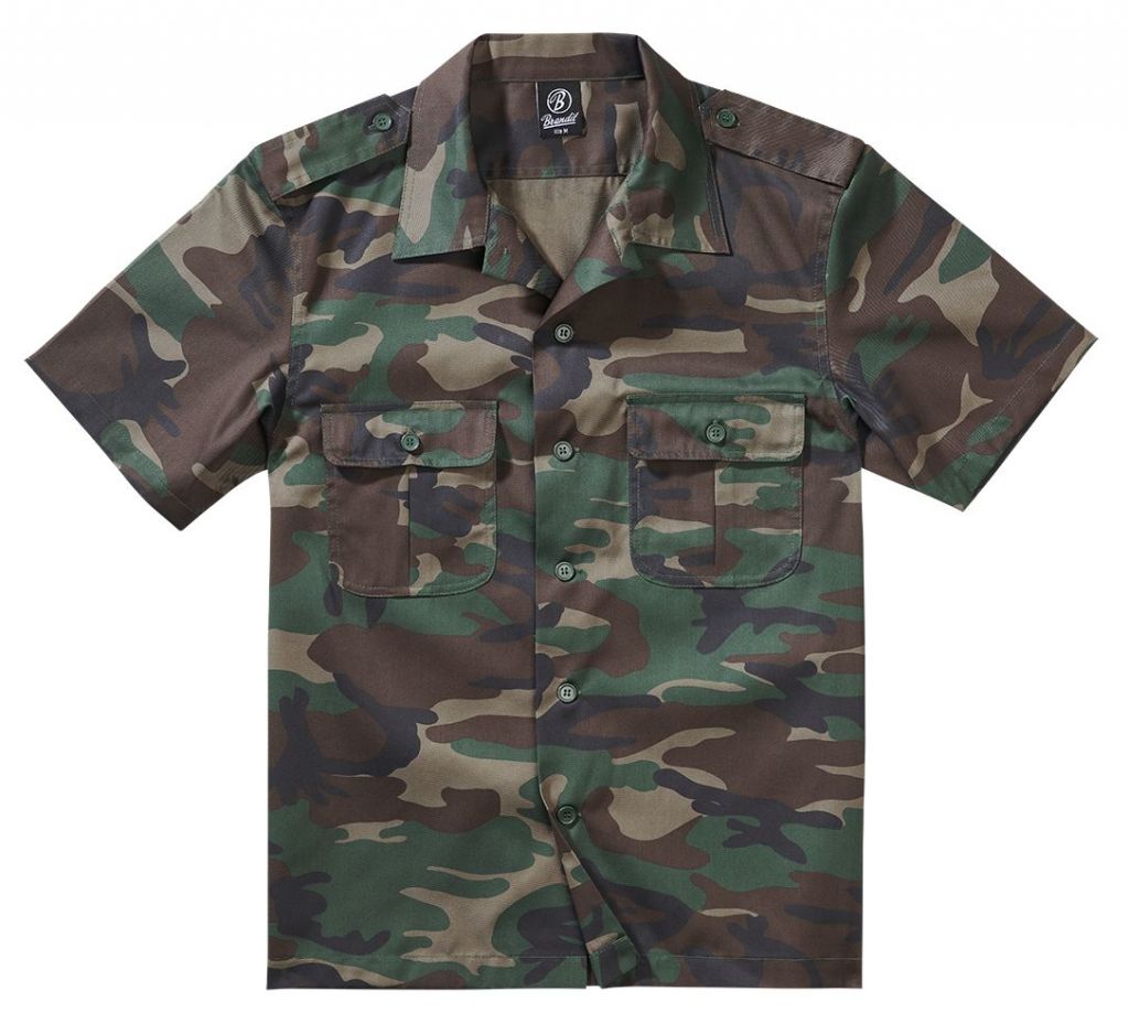 Košile Brandit US Hemd 1/2 - woodland