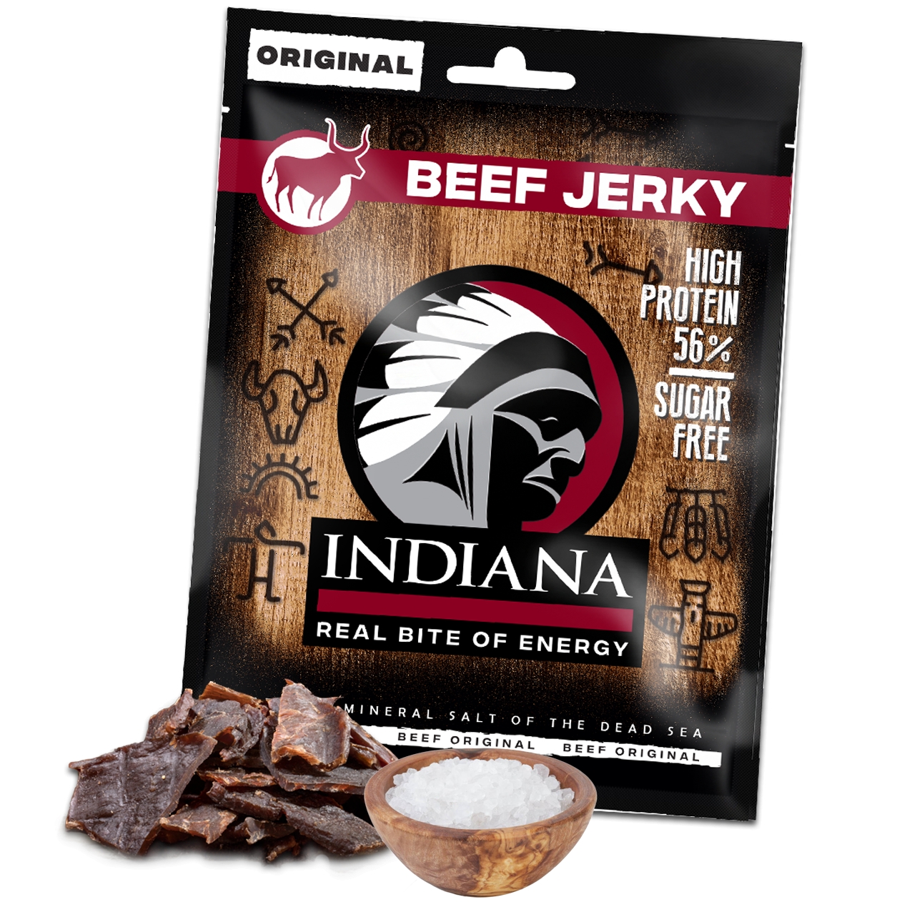 Sušené maso Indiana Jerky hovězí 25g