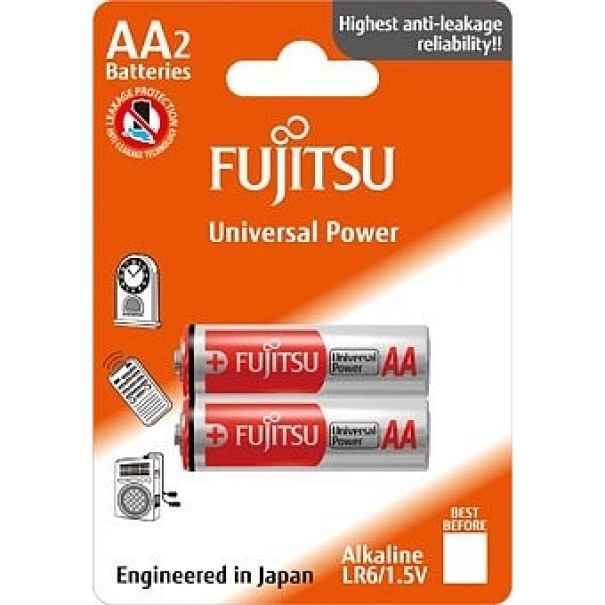Baterie alkalická Power Fujitsu AA, blistr 2ks