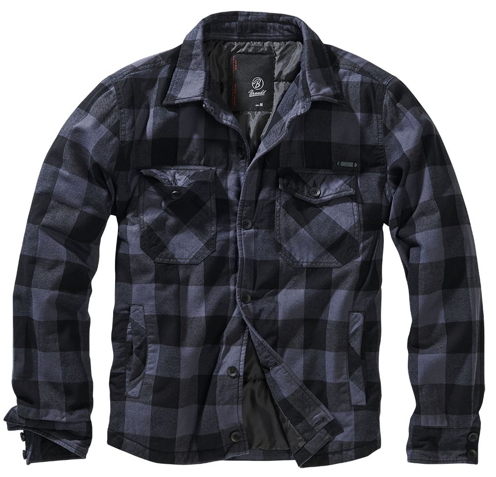 Bunda Brandit Lumberjacket - šedá-černá, XL