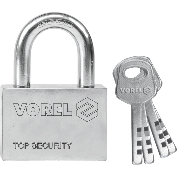 Zámek visací Vorel Security průměr 60 mm - stříbrný