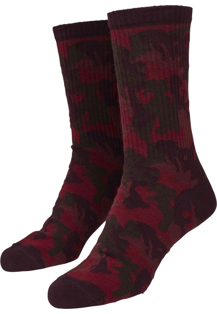 Ponožky Urban Classics Camo 2 ks - red-camo, 43-46
