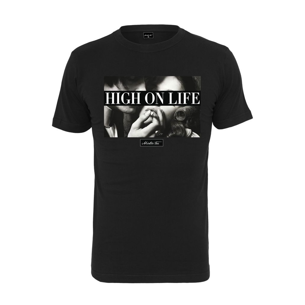 Triko Mister Tee High On Life - černé, XL