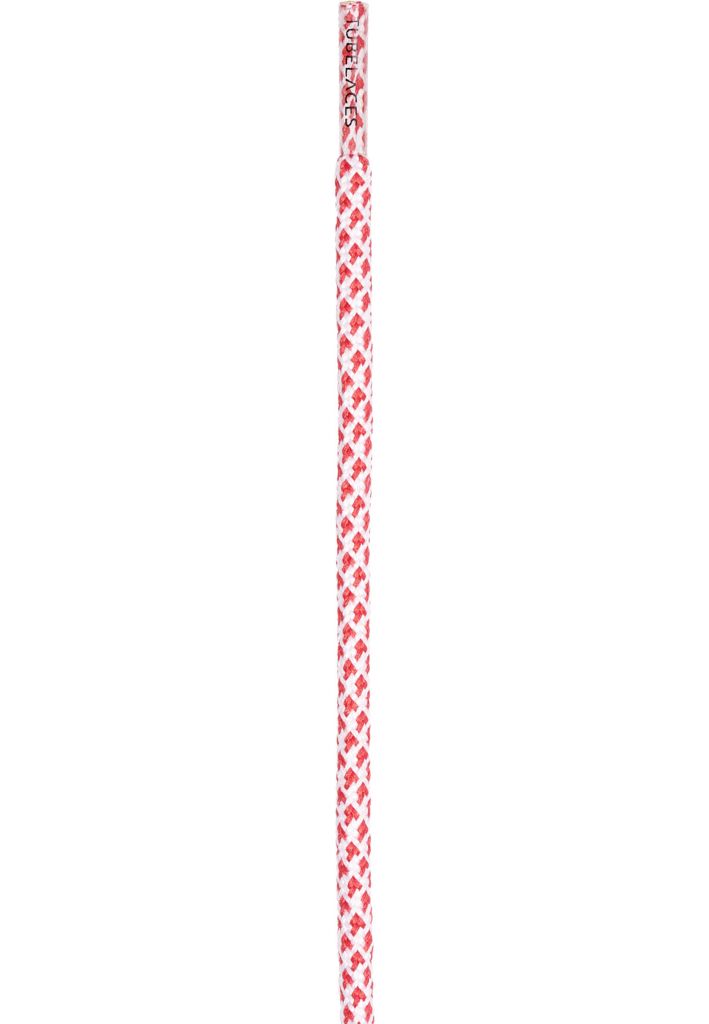 Tkaničky do bot Tubelaces Rope Multi - bílé-červené, 150