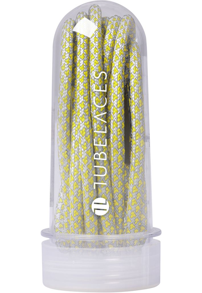 Tkaničky do bot Tubelaces Rope Multi - šedé-žluté, 130