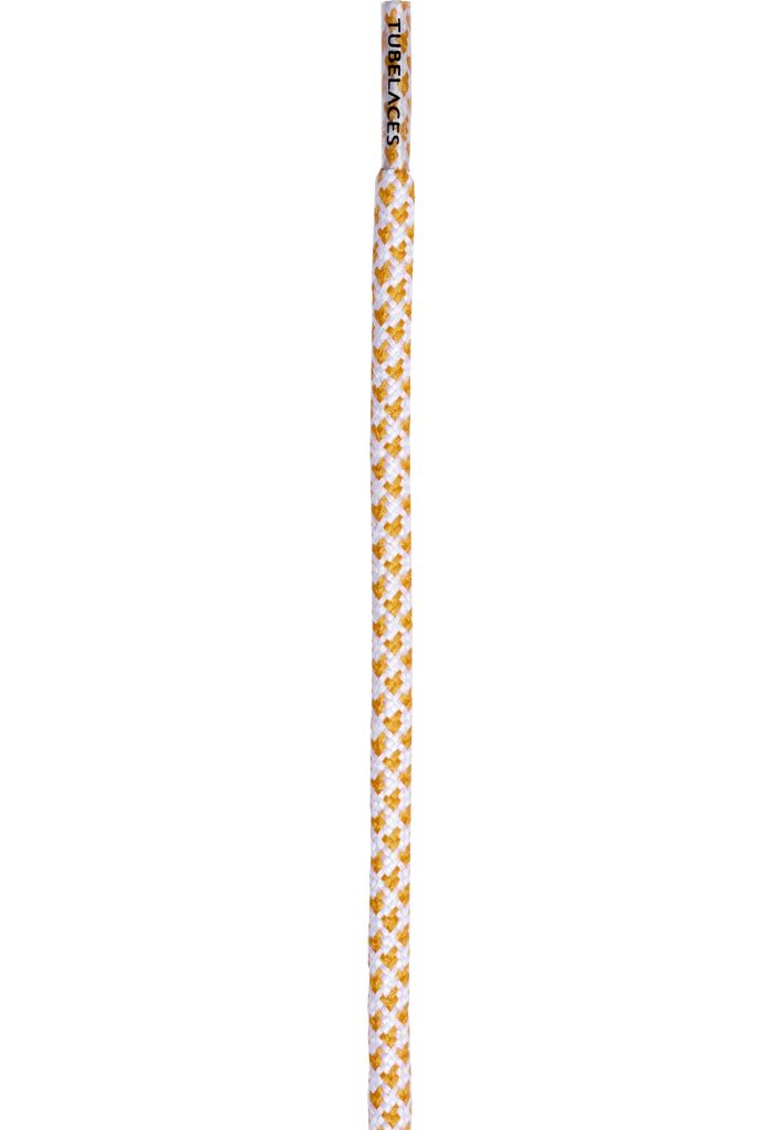 Tkaničky do bot Tubelaces Rope Multi - bílé-oranžové, 150