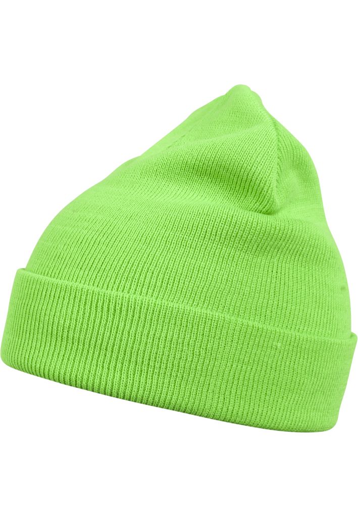 Čepice zimní MSTRDS Beanie Basic Flap - zelená svítící