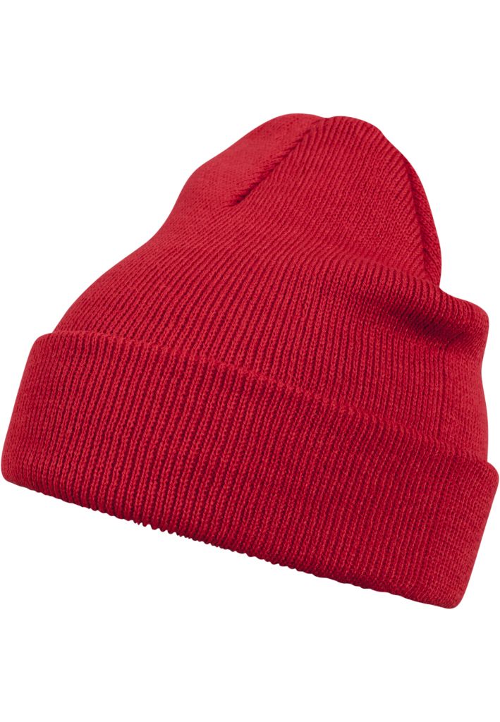 Čepice zimní MSTRDS Beanie Basic Flap - červená