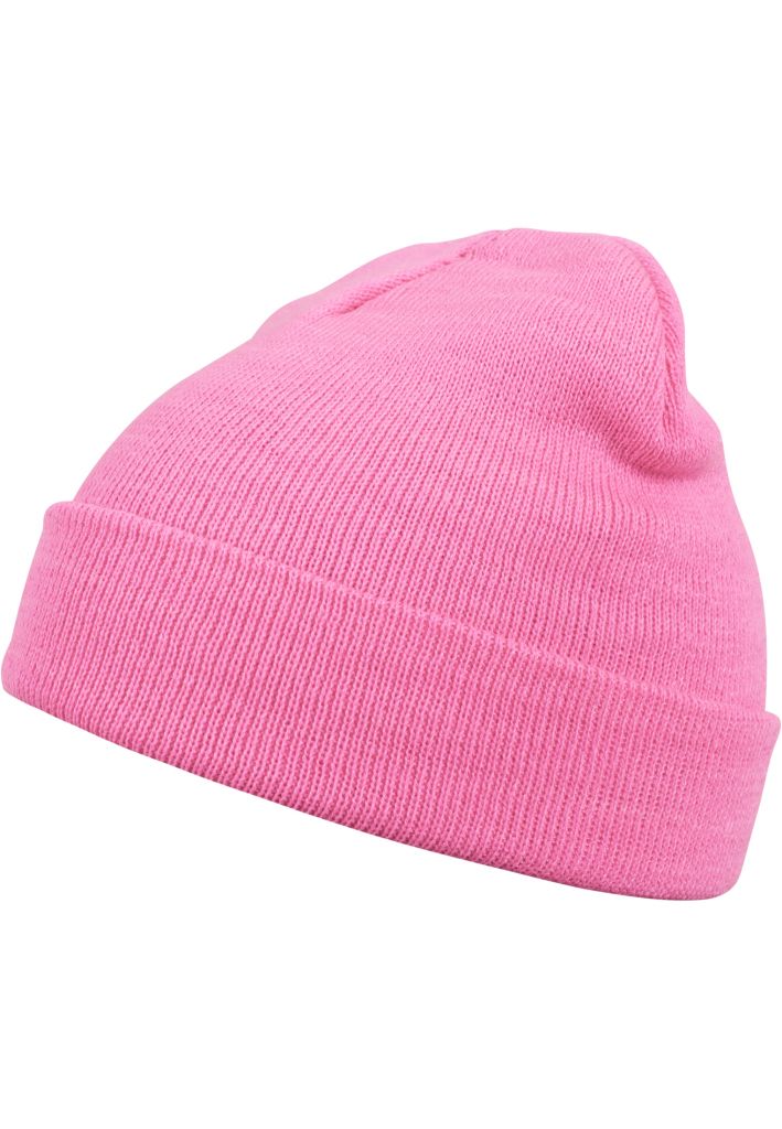 Čepice zimní MSTRDS Beanie Basic Flap - růžová svítící