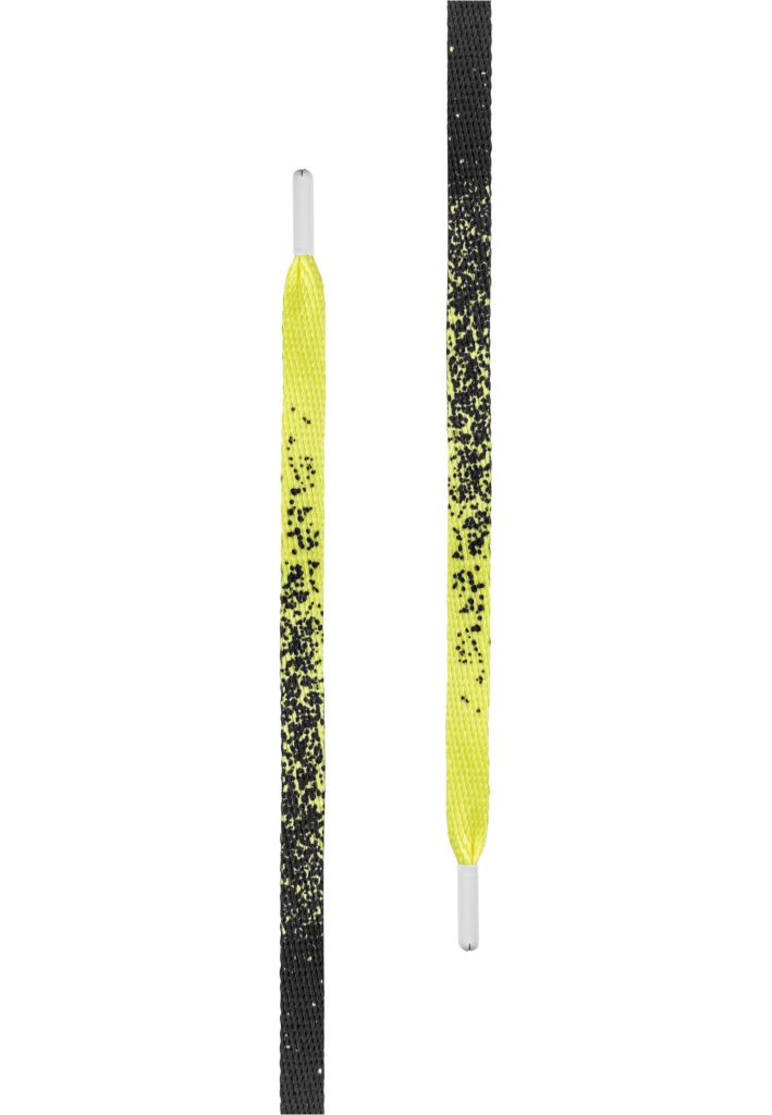 Tkaničky do bot Tubelaces Flat Splatter 130 cm - žluté-černé, 130