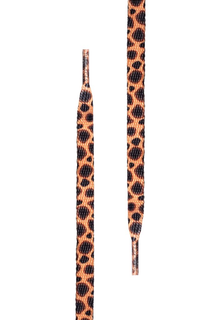 Tkaničky do bot Tubelaces Special Flat Cheetah - oranžové-černé, 140