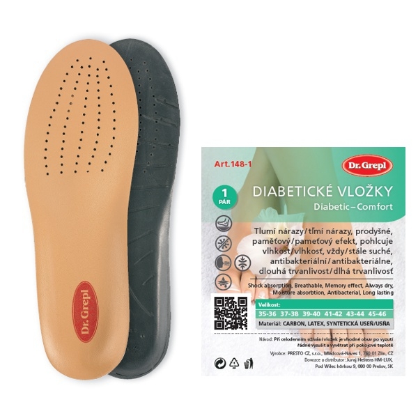 Stélky/vložky do bot Dr. Grepl Diabetic Comfort - béžové, 45-46