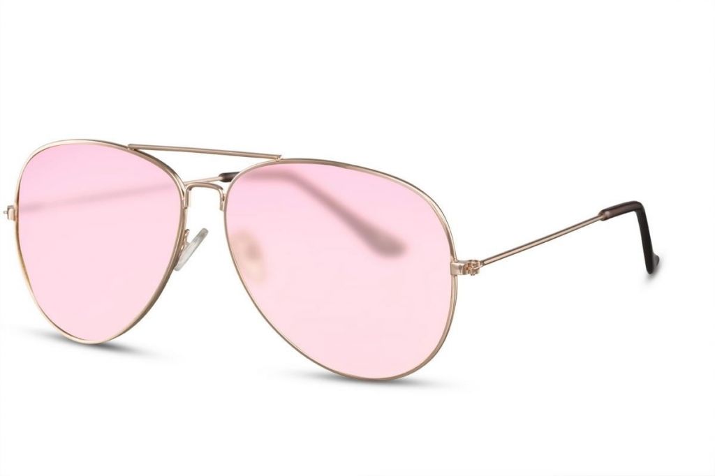 Sluneční brýle Solo Aviator C - stříbrné-růžové