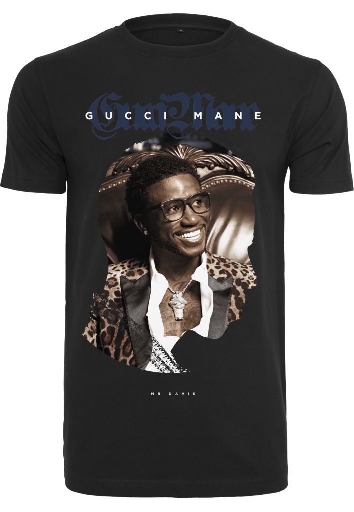 Triko Merchcode Gucci Mane Leopard - černé, M
